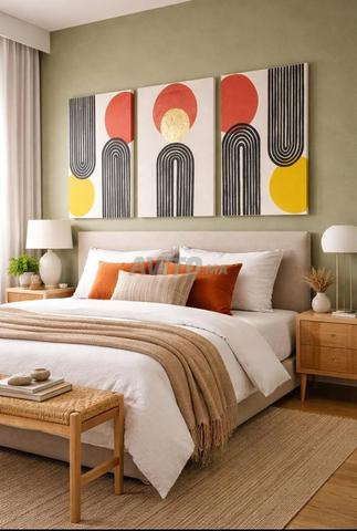 لوحة قماشية مطلية يدوياً - 2