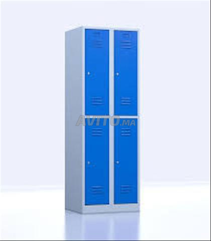 خزانة معدنية قطعة واحدة بتهوية وآمنة - 2