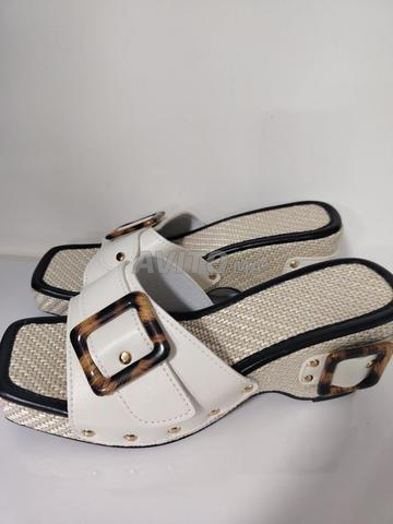 Sandales femme blanches à boucle taille 37 - 2