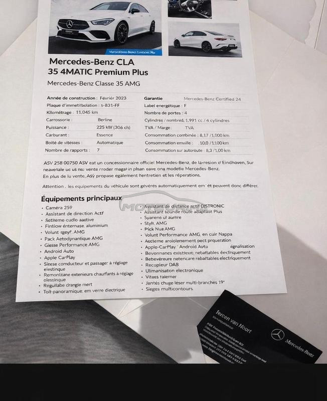 Mercedes CLA 35 AMG 4MATIC Premium Plus 2023 