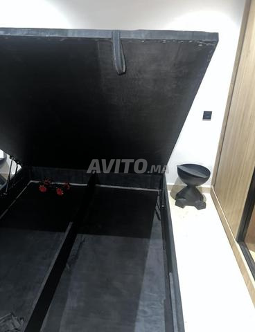 Lit coffre velours 160x200 - 2