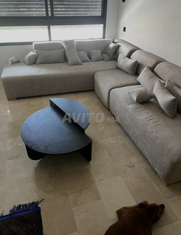 Table basse en bois noir - 2