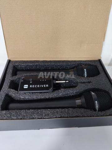 Microphones sans fil avec récepteur double noir - 2