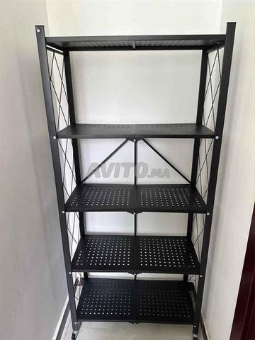 أفضل منظم منزلي 5 طبقات  قوي بعجلات لتنظيم المطبخ  - 2