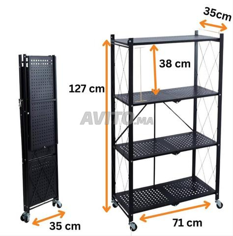 ✨ رف قابل للطي 4 مستويات – تخزين سهل - 2