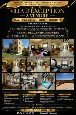 Villa 300m² Jawhara Atkas route Ourika