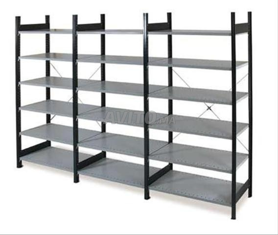 رفوف معدنية مع دعامات متقاطعة - 2
