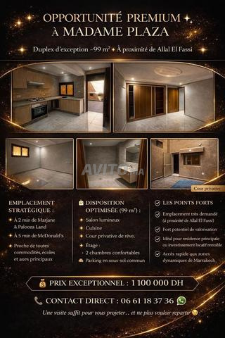 دوبلكس بالطابق الأرضي 99م2 بلازا السيدة قرب مرجان