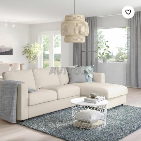 Canapé 3 places avec méridienne/beige Gunnared - 2