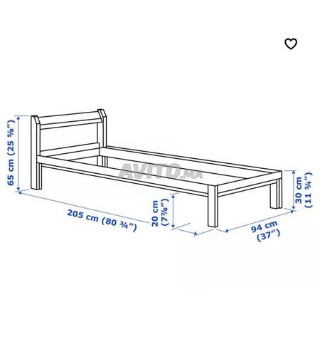 Cadre de lit 90x200 Ikea NEIDEN - 2