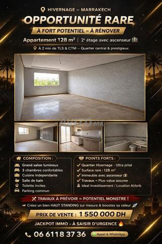 Appart 3ch salon 128m² à l’hivernage près CTM