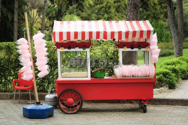 Stand mobile Popcorn & Barbe à Papa