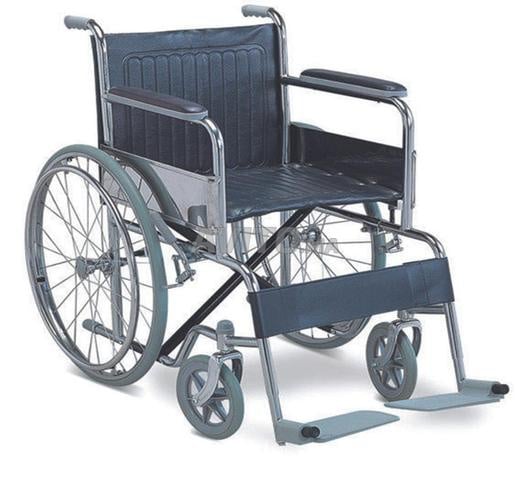 Fauteuil roulant chromé