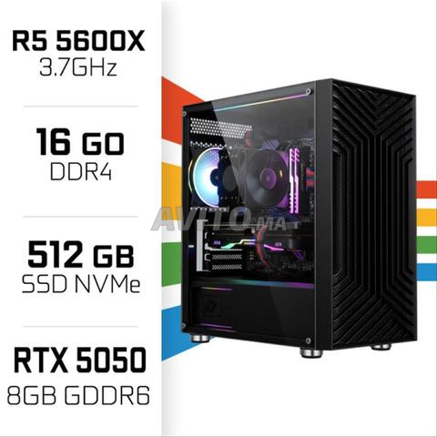Setup Gamer Ryzen 5 5600X SSD 512GB RTX5050 144Hz