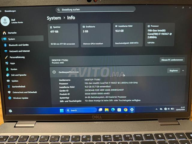 Dell precision 3560 i7 - 2
