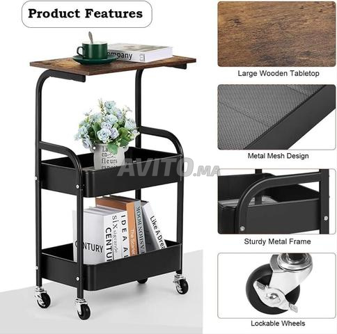 عربة تخزين عملية من 3 مستويات 🖤 - 2