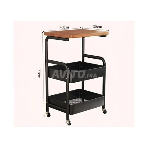 عربة مطبخ بثلاثة مستويات بعجلات - 2