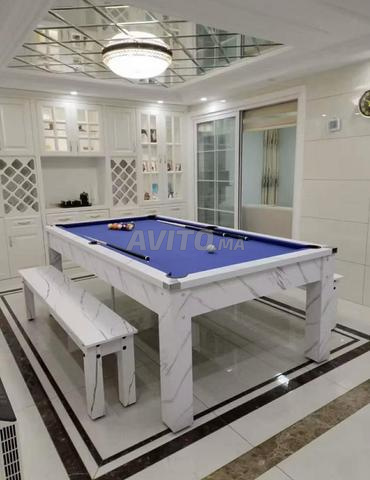 Table de billard convertible en table à manger
