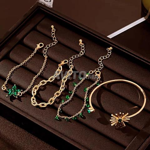 4 bracelets en verre inoxydable - 2