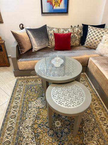 صالون مغربي على شكل حرف L - 2