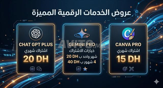 CHAT GPT PLUS ET GÉMINI PRO ET CANVA PRO