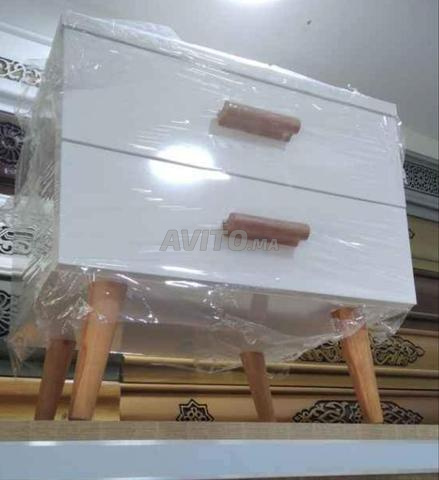 Table de chevet moderne – 2 tiroirs – 3 couleurs - 2