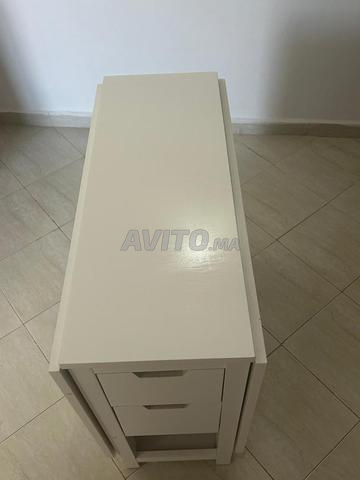 طاولة ايكيا بيضاء قابلة للطي - 2