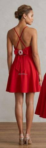 Robe de Soirée Rouge Évasée - 2