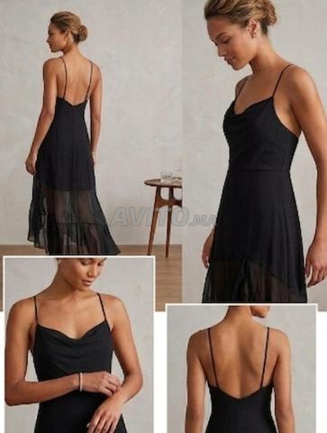 Robe de Cocktail Noire Dos Nu - 2