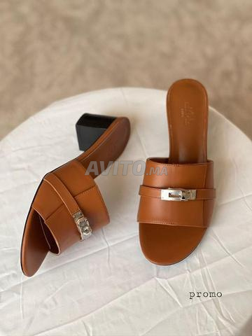 Sandales femme à talon en cuir - 2