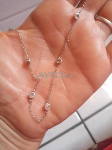 Collier élégant en argent 925 avec ses boucles d'oreilles