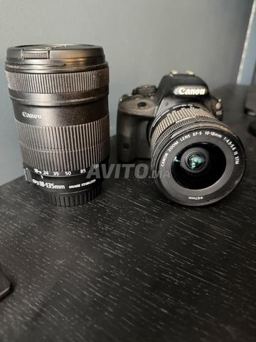 Canon 100D avec 2 objectifs (10-18 et 18-135mm)