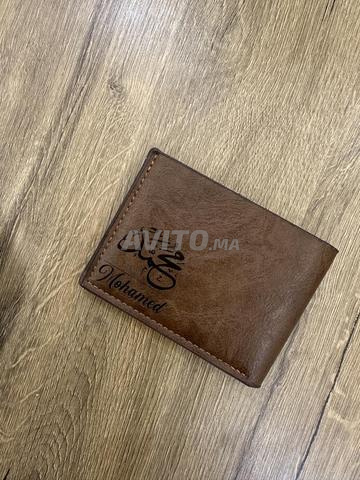 Portefeuille en cuir personnalisé gravé