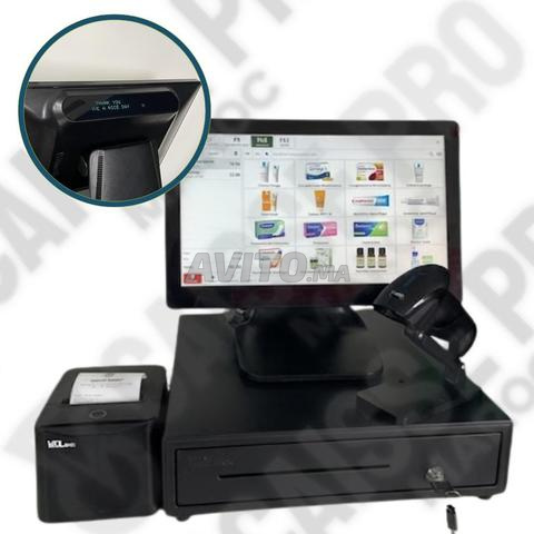 حزمة صندوق تسجيل نقدي باللمس مع شاشة عرض للعملاء / قارئ باركود