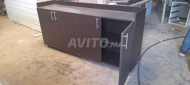 Bahut de bureau 160 cm Meuble de rangement pratique