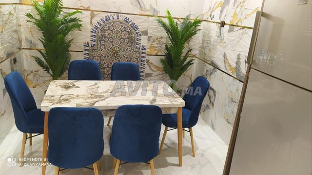 طاولة طعام عصرية بـ 6 كراسي بجودة ممتازة - 2
