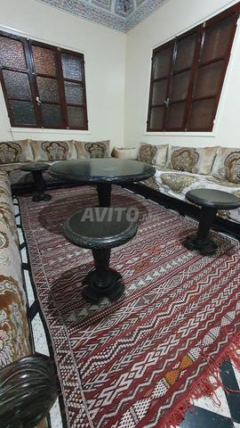 Salon Marocain en bois d'acajou massif. - 2