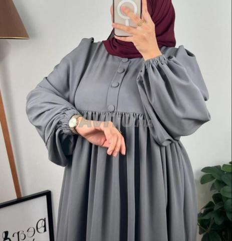 Excellente abaya en crêpe Rosa - 2