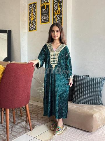 قفطان بنات صغار موبرة مطروز رائع - 2