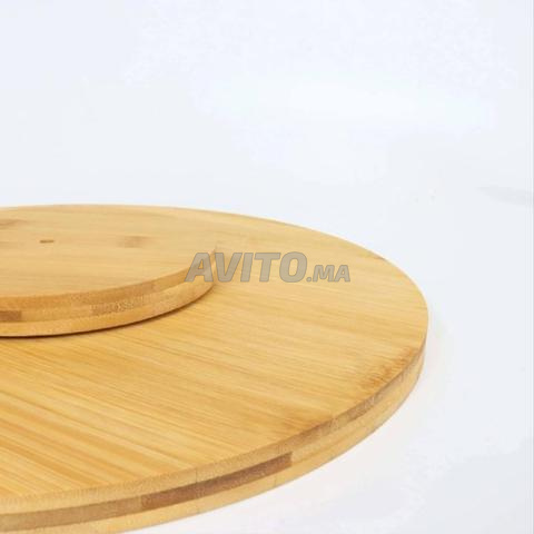 Plateau tournant en bambou 35cm - 2