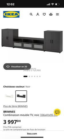 BRIMNES - Combinaison meuble TV, Noir - 2