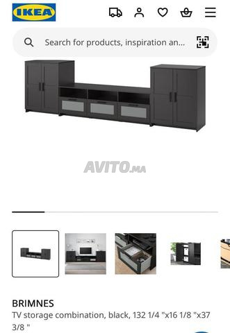 BRIMNES - Combinaison meuble TV, Noir