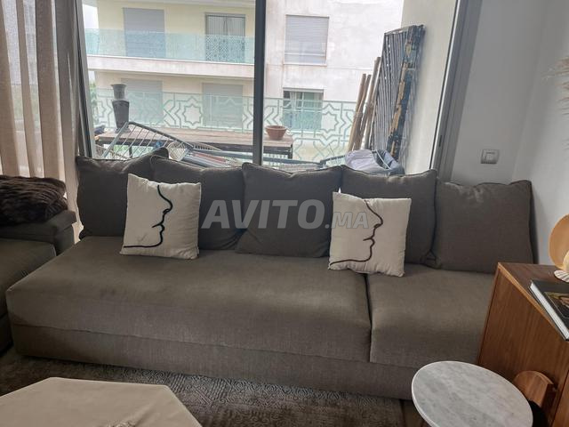 Canapé d'angle moderne couleur gris souris