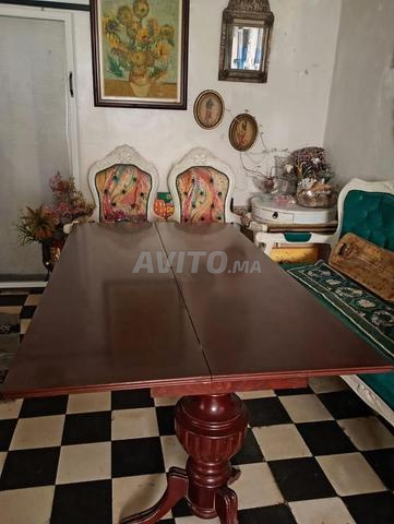 Table ancienne style anglais pliable 88cm x 160cm - 2