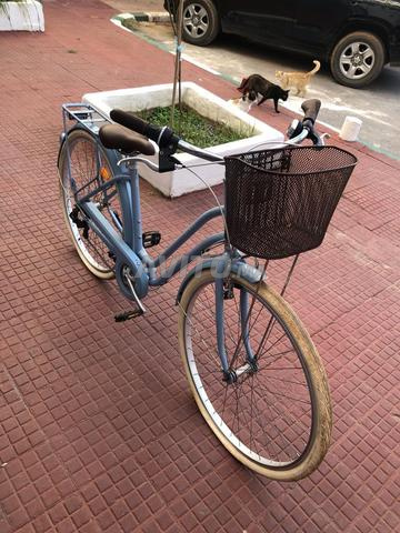 دراجة Elops 520 بإطار منخفض أزرق جينز - 2