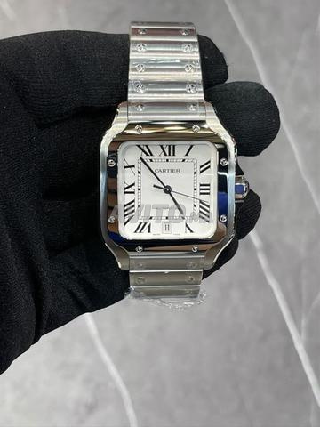Cartier Santos White Dial Large Size Clean