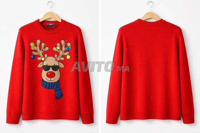 Pull rouge Primark taille L💫 – Motif Renne Noël - 2