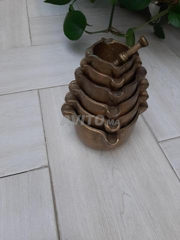 lot de mortiers en cuivre très anciens