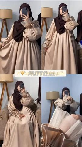 Abaya Ghofrane Top Crêpe Rose - 2