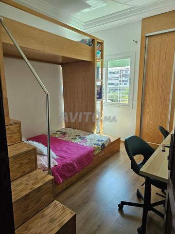 سرير بطابقين خشبي بحالة ممتازة 140/90 - 2